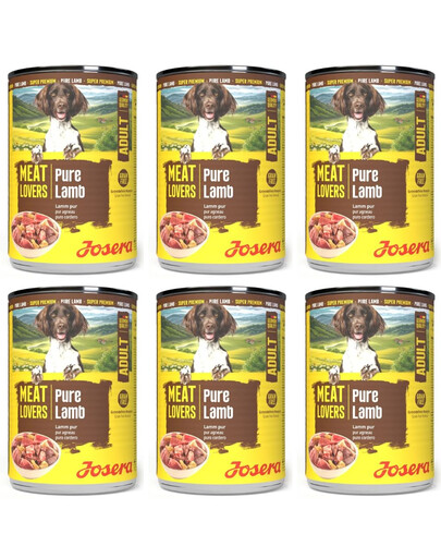 JOSERA Meat Lovers Nassfutter mit Lamm für adulte Hunde getreidefrei 6x800g