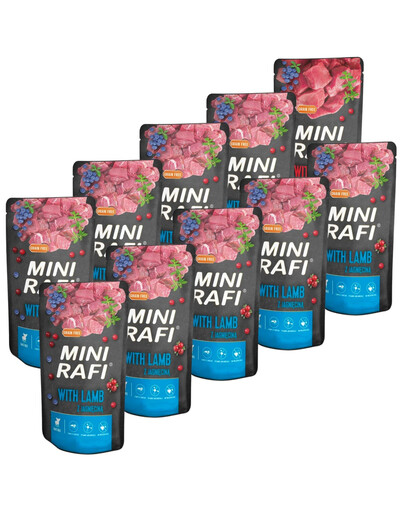 RAFI Mini Nassfutter mit Lamm für adulte Hunde kleiner Rassen 10x150 g