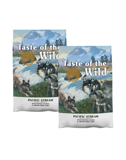 TASTE OF THE WILD Pacific Stream Puppy mit geräuchertem Lachs 2x5,6 kg