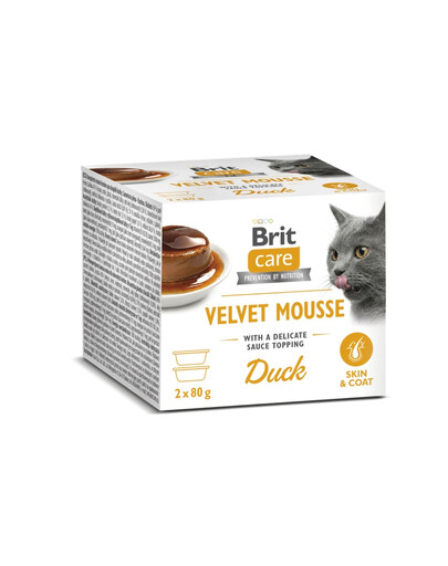 BRIT Care Cat Velvet Mousse Duck Nassfutter mit Ente für Katzen 2x80 g