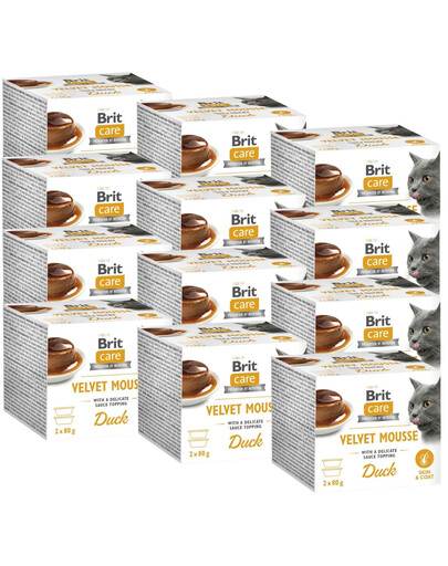 BRIT Care Cat Velvet Mousse Duck Nassfutter mit Ente für Katzen 24x80 g