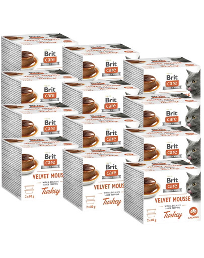 BRIT Care Cat Velvet Mousse Turkey Nassfutter mit Truthahn für Katzen 24x80 g