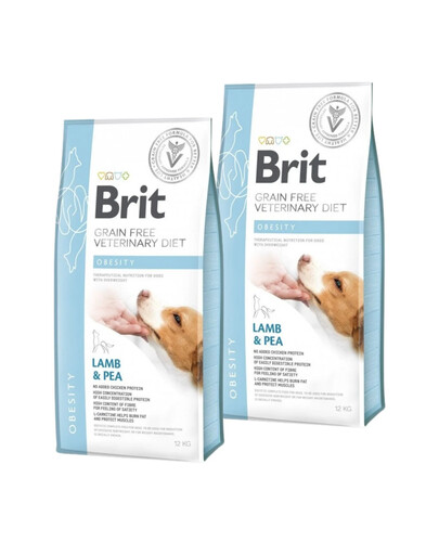 BRIT Veterinary Diets Dog Obesity 2x12 kg