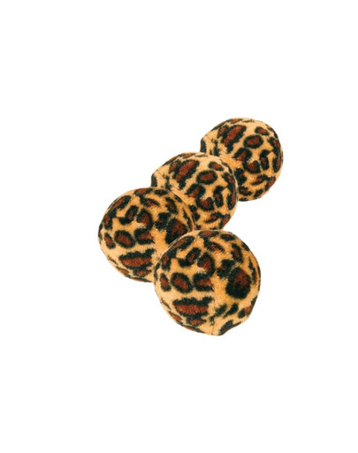 TRIXIE Set Spielbälle mit Leopardenmuster 4 Stück