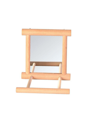 TRIXIE Spiegel mit Holzrahmen für Vögel 9x9 cm