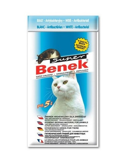 BENEK  Super Katzenstreu antibakteriell 5 L weiß