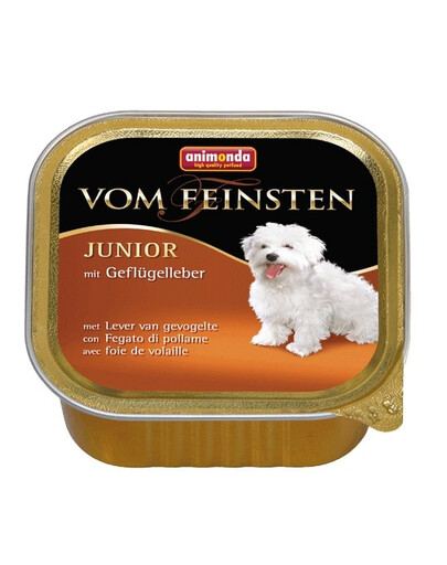 ANIMONDA vom Feinstein Nassfutter mit Geflügelleber für junge Hunde 150g