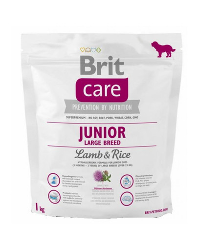 BRIT Care Dog Junior Large Breed Lamb&Rice 1kg