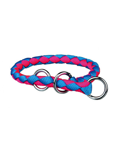 TRIXIE Cavo Zug-Stopp-Halsband, M–L: 43–51 cm/18 mm, neonblau/neonpink