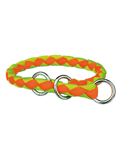 TRIXIE Cavo Zug-Stopp-Halsband, M–L: 43–51 cm/18 mm, neonorange/neongrün