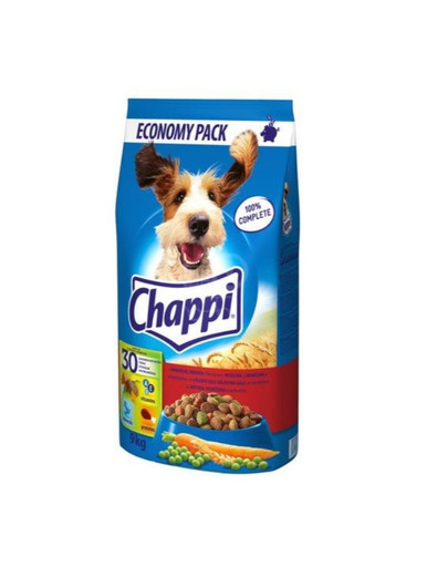 CHAPPI für Hunde mit Rindfleisch, Geflügel und Gemüse 500g x16