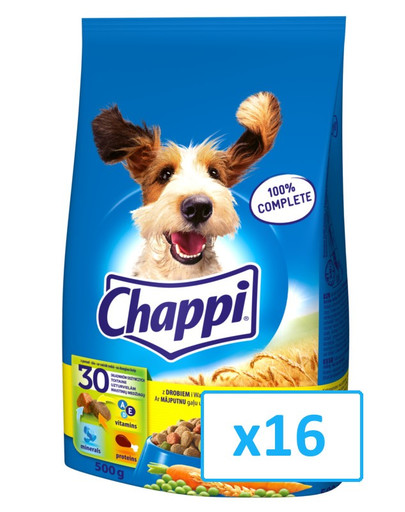 Chappi mit Geflügel und Gemüse 500g x16