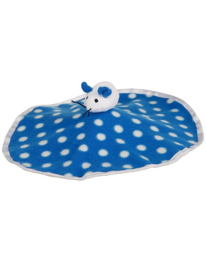 TRIXIE Knistermatte mit Plüschmaus, Fleece 32 x 28 cm