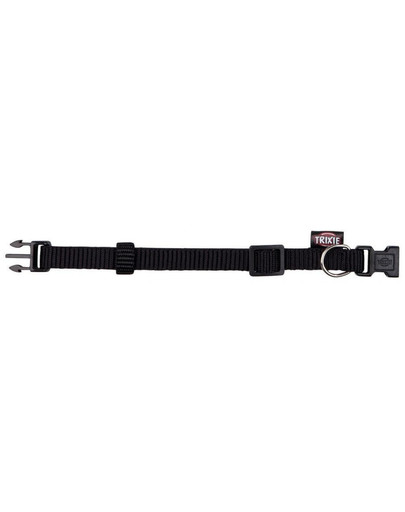 TRIXIE Premium-Halsband mit Kunststoffschließe, S–M: 25–40 cm/15 mm, Schwarz