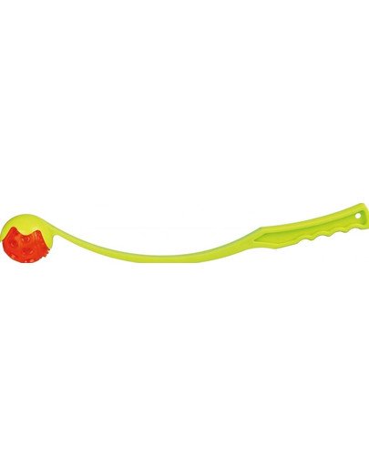 TRIXIE Ballschleuder mit Blinkball, Kunststoff/TPR, schwimmt 50 cm/ø 6 cm