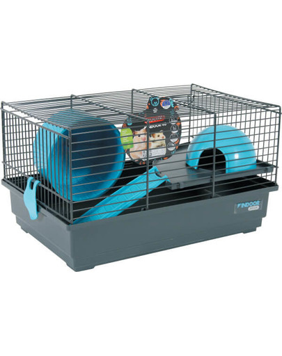 ZOLUX Käfig für Maus Hamster blau 40 x 25,5 x 21,5 cm