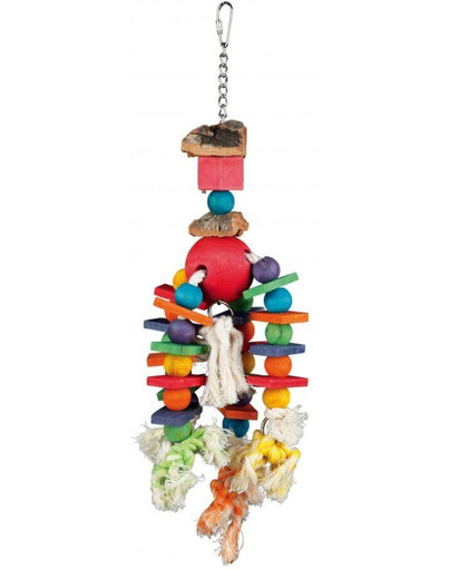 TRIXIE Holzspielzeug für Vogel, bunt 35 cm