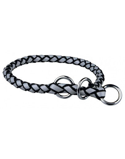 TRIXIE Cavo Reflect Zug-Stopp-Halsband M: 40–45 cm/O 12 mm, schwarz