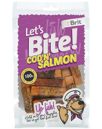 BRIT Lets Bite Dog Cod & Salmon 80g