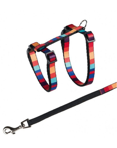 TRIXIE  Katzengeschirr mit Leine  25–45 cm/10 mm 1.20 m