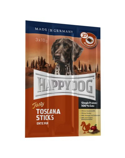 HAPPY DOG Toscana Sticks Duck 30g