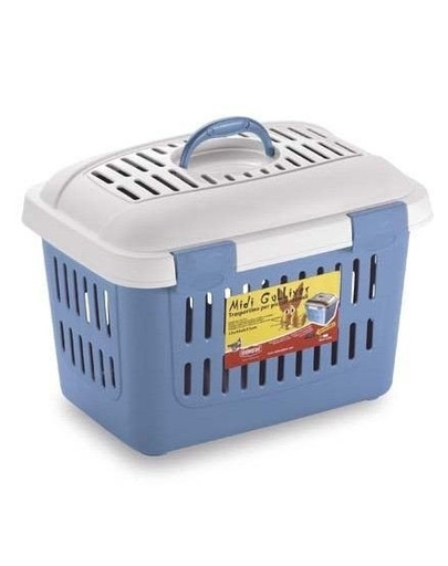 ZOLUX Hundetransportbox Midi Gulliver weiß blau Stahl 45 x 33 x 33 cm