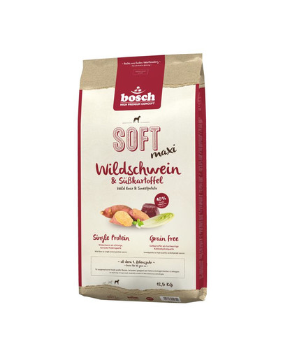 BOSCH SOFT MAXI Wildschwein & Süßkartoffel 12,5 kg