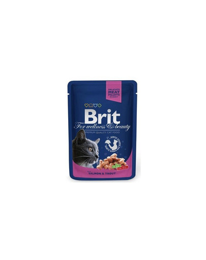 BRIT Premium Cat Pouches with Salmon & Trout 100g