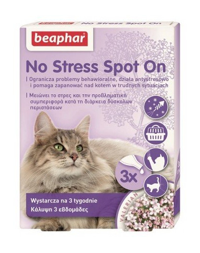 BEAPHAR No Stress Spot On Für Katzen 0,4 ml x3