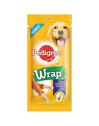PEDIGREE WRAP Snack mit geschredderter Rinderhaut und echtem Hühnerfleisch 12 x 40 g