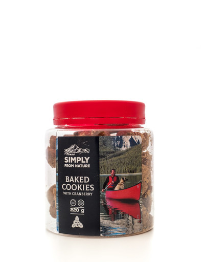 SIMPLY FROM NATURE Baked Cookies with Cranberry gebackene Kekse mit Moosbeere 220g