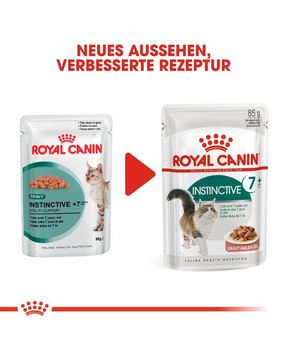 ROYAL CANIN INSTINCTIVE 7+ Nassfutter in Soße für ältere Katzen 85 g