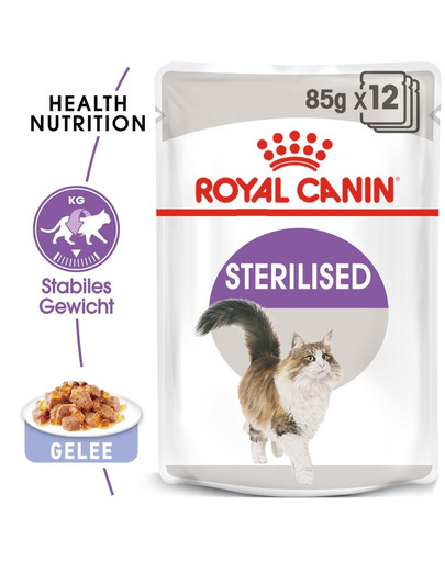 ROYAL CANIN STERILISED Nassfutter in Gelee für kastrierte Katzen 85 g