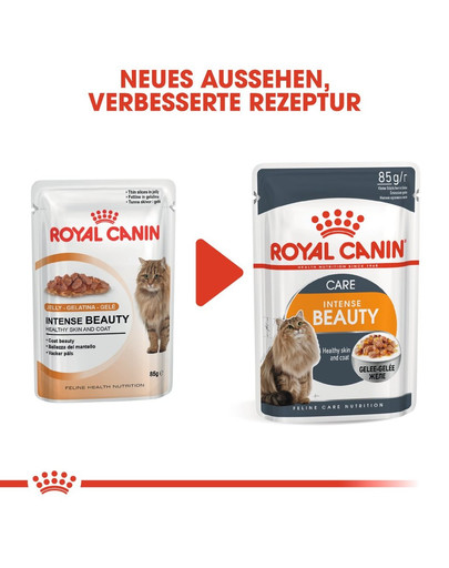 ROYAL CANIN Intense Beauty Katzenfutter nass in Gelee für schönes Fell 85 g