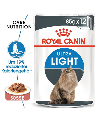 ROYAL CANIN Ultra Light Nassfutter in Soße für übergewichtige Katzen 85 g