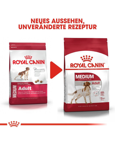 ROYAL CANIN MEDIUM Adult Trockenfutter für mittelgroße Hunde 15 kg + 3 kg 