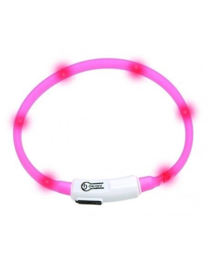 KARLIE Visio Light Led Schlauchhalsband 70 cm, universell kürzbar, pink