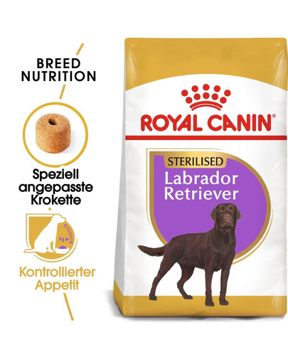 ROYAL CANIN Labrador Retriever Adult Sterilised Trockenfutter für kastrierte Hunde 3 kg