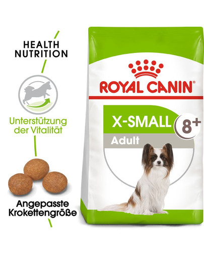 ROYAL CANIN X-SMALL Adult 8+ Trockenfutter für ältere sehr kleine Hunde 1.5 kg