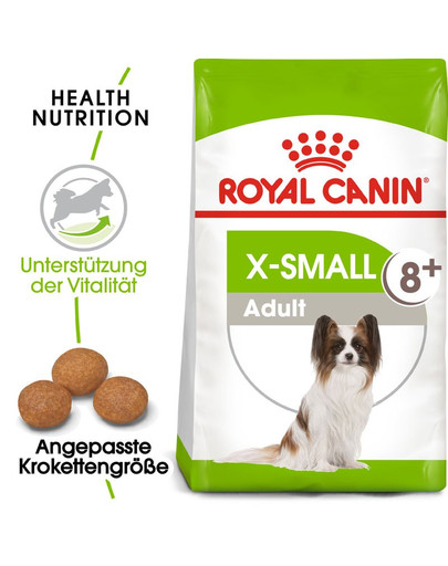 ROYAL CANIN X-SMALL Adult 8+ Trockenfutter für ältere sehr kleine Hunde 0.5 kg