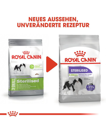 ROYAL CANIN STERILISED X-SMALL Trockenfutter für kastrierte sehr kleine Hunde 0,5 kg