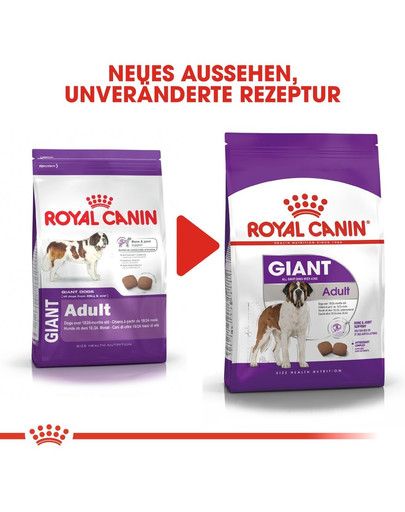 ROYAL CANIN GIANT Adult Trockenfutter für sehr große Hunde 15 kg + 3 kg gratis