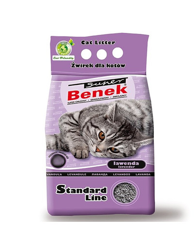 BENEK Super Katzenstreu Compact Line Lavendel 5 L