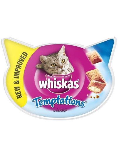 WHISKAS Temptations für die Katze mit Lachs 60 g x 8