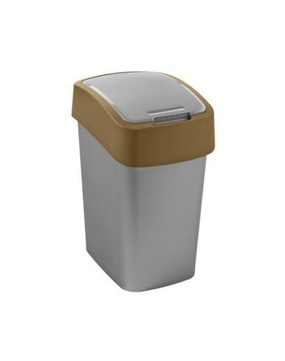 CURVER Mülleimer "FLIP BIN" 25 L silber/braun