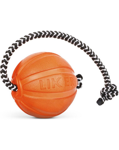 LIKER CORD Dog toy Hundeball mit Schnur 9 cm