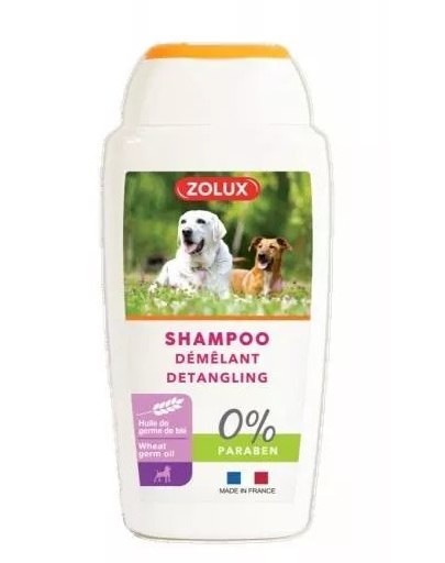 ZOLUX Entwirr Shampoo für alle Hunde mit langem Fell, ohne Paraben, 250 ml