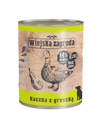 WIEJSKA ZAGRODA Ente mit Birne 800 g getreidefreies Hundefutter