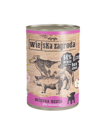 WIEJSKA ZAGRODA Fleischmahlzeit für Welpen 800 g