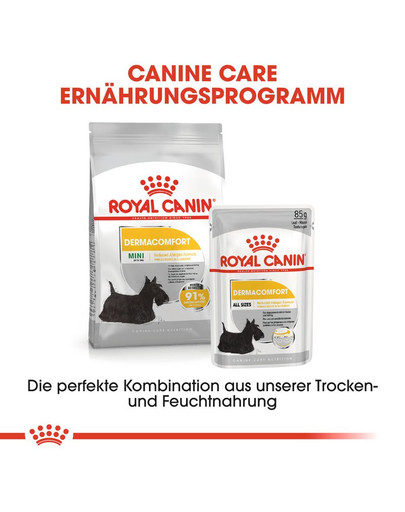 ROYAL CANIN DERMACOMFORT MINI Trockenfutter für kleine Hunde mit empfindlicher Haut 3 kg